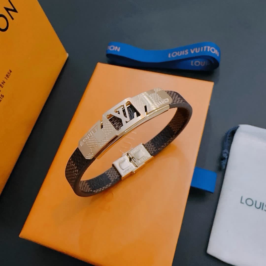 Louis Vuitton Monogram Leather Bracelet